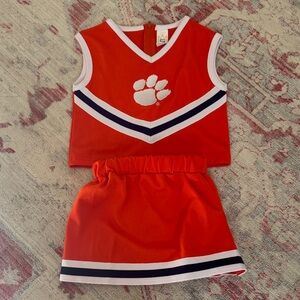 Kids Clemson Cheerleader Matching Set - Orange